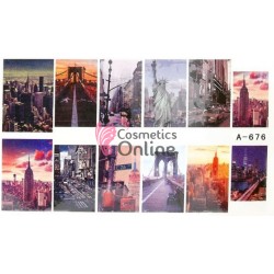 Stickere Mollylac cu apa pentru unghii Cod A-676 - 63479 City